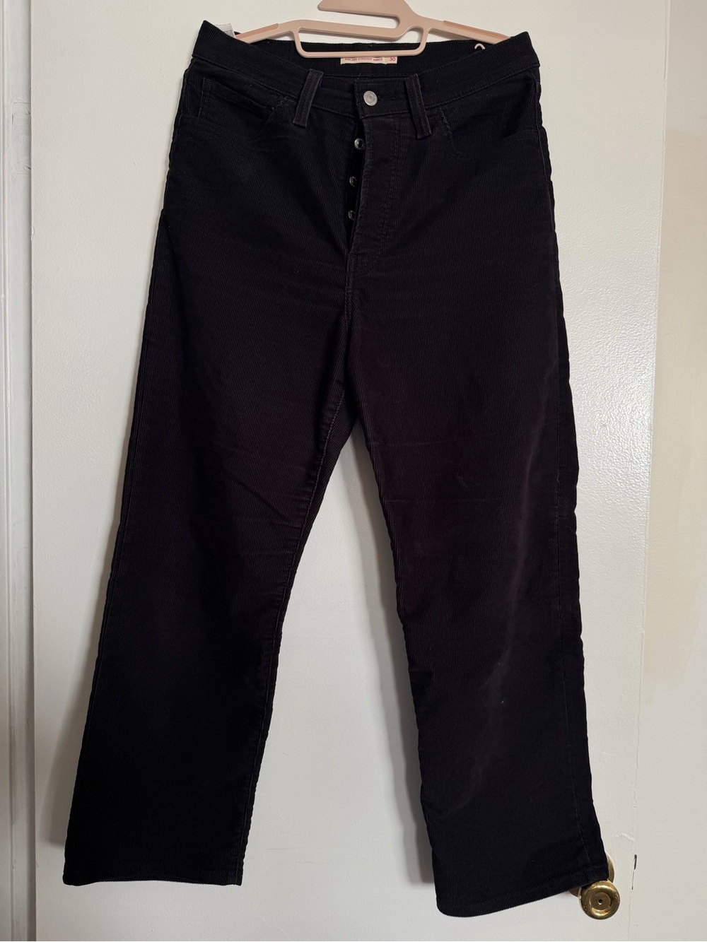 Levi's Black Corduroy Button-Fly Pants